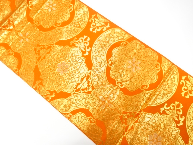 華紋織り出し　袋帯